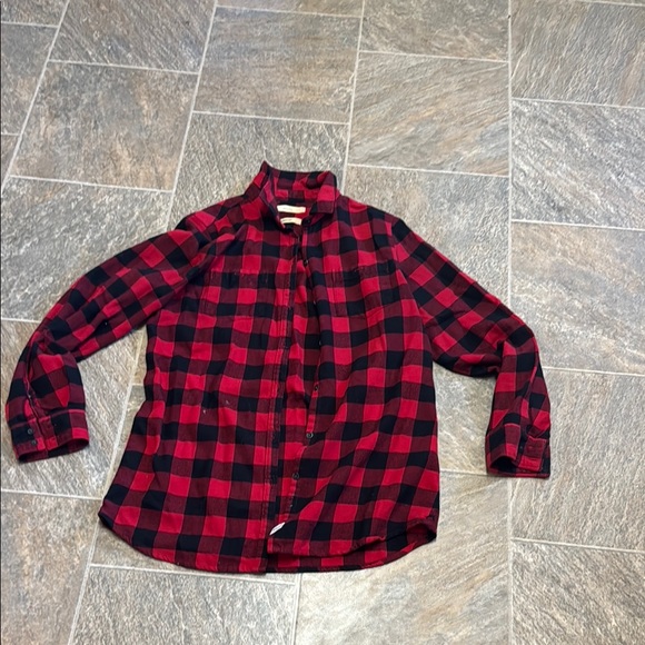 Tops - Red and Black Plaid Shirt